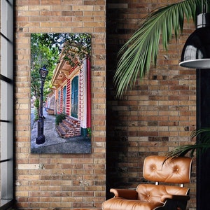 New Orleans Art CROOKED LAMP NOLA Doors Architecture New Orleans Photography Doors Shutters Cradled Deep Wood Panel image 3