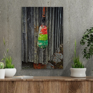 Bar Harbor Maine Buoy Art: Nautical Wood Panel Wall Art