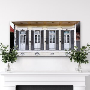 New Orleans French Quarter Shutters Photography: Deep Wood Panel Art