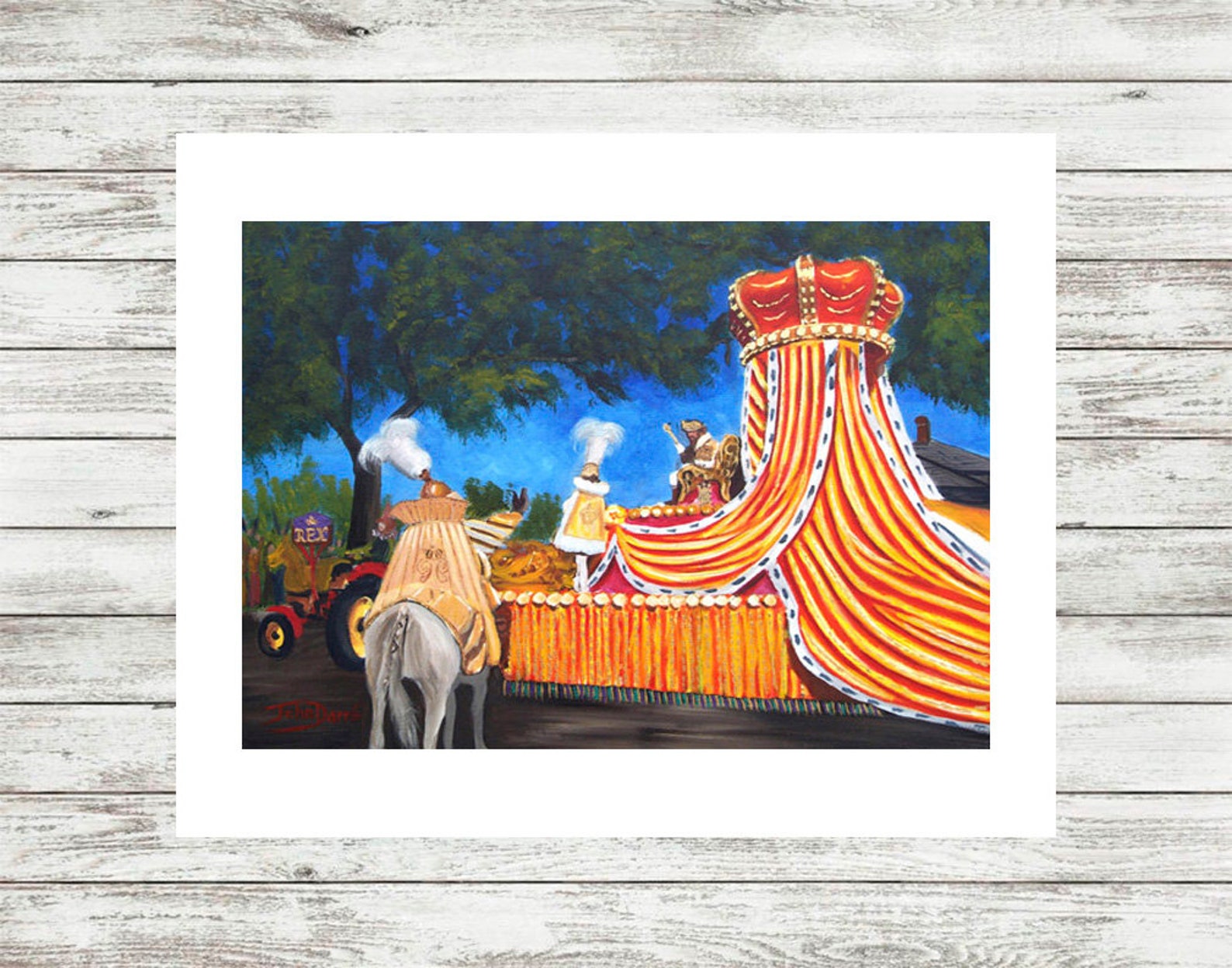 Mardi Gras King Float Art Print: New Orleans Parade Fine Art Paper - Etsy