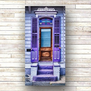 New Orleans Art PURPLE HAZE NOLA French Quarter Doors Architecture New Orleans Photography Louisiana Art Deep Cradled Wood Panel image 4