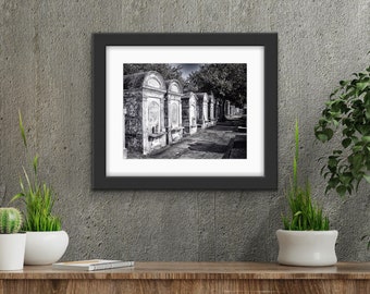New Orleans Art ROWHOUSES  Lafayette Cemetery Tomb  Fine Art Photograph  Limited Edition of 250 Louisiana Art