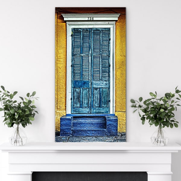 New Orleans French Quarter Door Art: Creole Cottage Photography Print