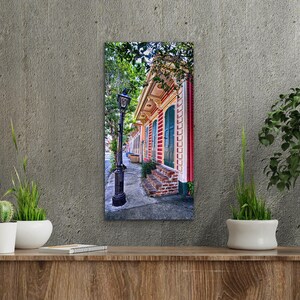 New Orleans Art CROOKED LAMP NOLA Doors Architecture New Orleans Photography Doors Shutters Cradled Deep Wood Panel image 2