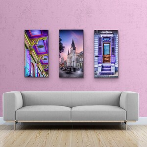 New Orleans Art PURPLE HAZE NOLA French Quarter Doors Architecture New Orleans Photography Louisiana Art Deep Cradled Wood Panel image 6