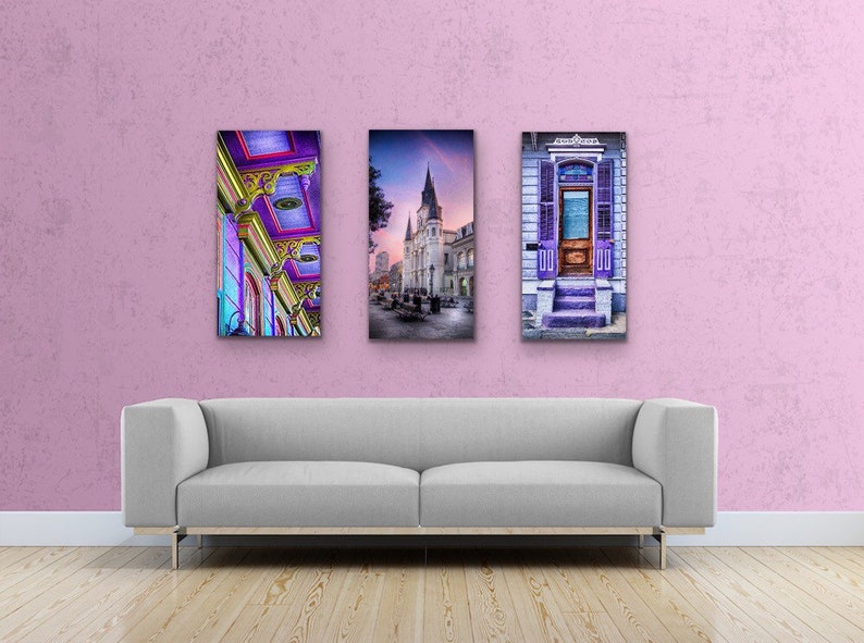 New Orleans Art PURPLE HAZE NOLA French Quarter Doors Architecture New Orleans Photography Louisiana Art Deep Cradled Wood Panel image 6