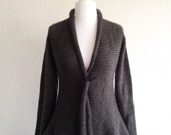 jeacara - Malina jacket dark gray melange - cardigan - wool