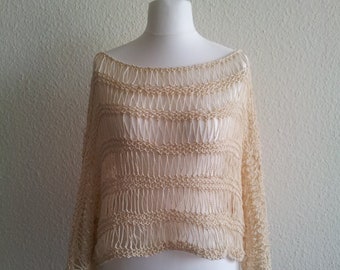 jeacara - Bana light beige - boxy sweater - cotton