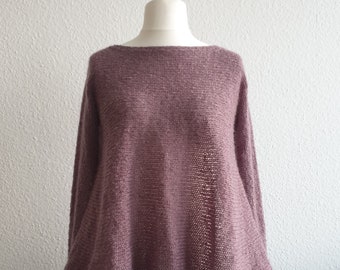 jeacara - Ajilo - knitted sweater - swing - long sleeves - rosè - wool