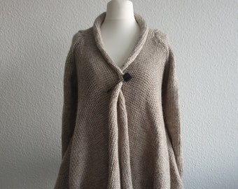 jeacara - Dani jacket - cardigan - swing - long sleeves - light beige - wool
