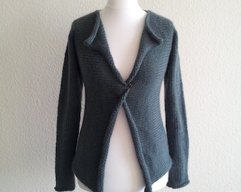 jeacara - Tahana Jacke dunkelgrün - Strickjacke - Wolle