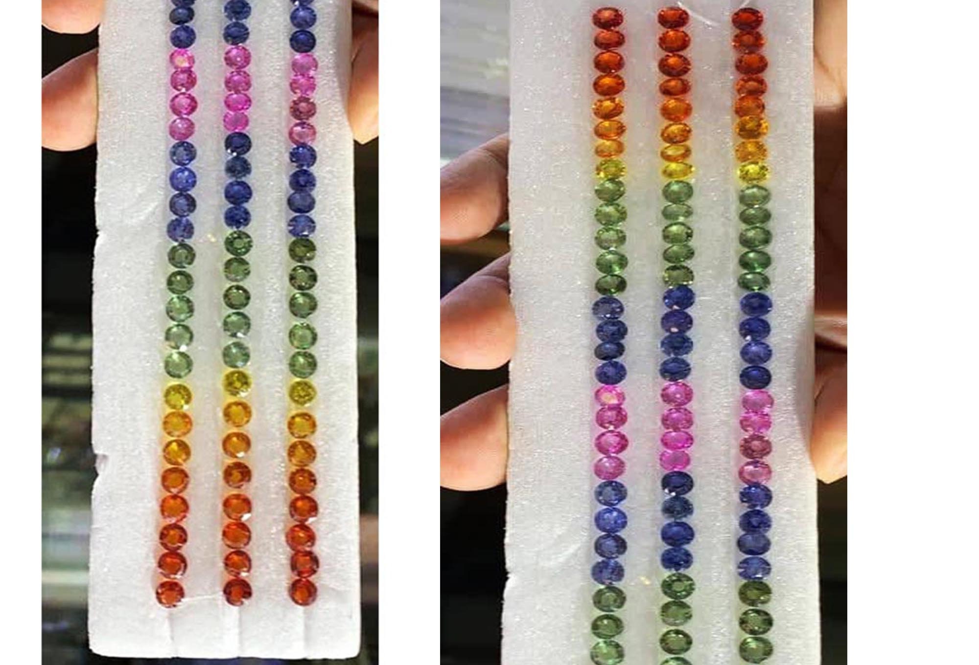 Best Quality 5mm Round Calibrated Rainbow Sapphires /pink Etsy Canada