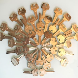 Lot of 39 Vintage Sargent Uncut Brass Keys - FREE Shipping in the USA!