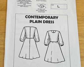 Amish Mennonite Contemporary Plain Cape Dress Sewing Pattern