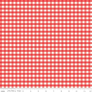Riley Blake Cotton Flannel - Bold red gingham