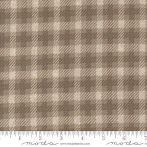 Moda Cotton Flannel - Brown and khaki plaid