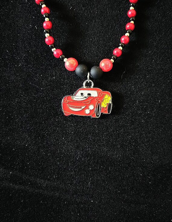 lightning mcqueen necklace