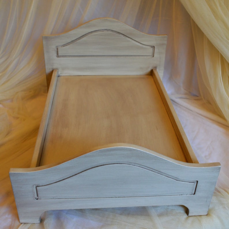 Wooden Doll Bed Etsy