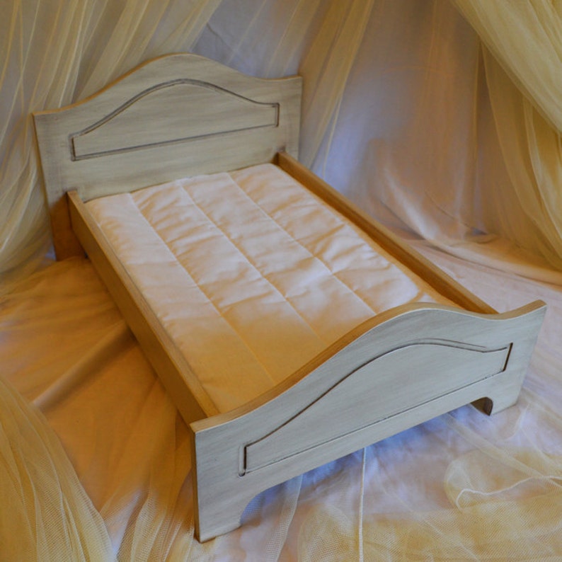 Wooden Doll Bed Etsy