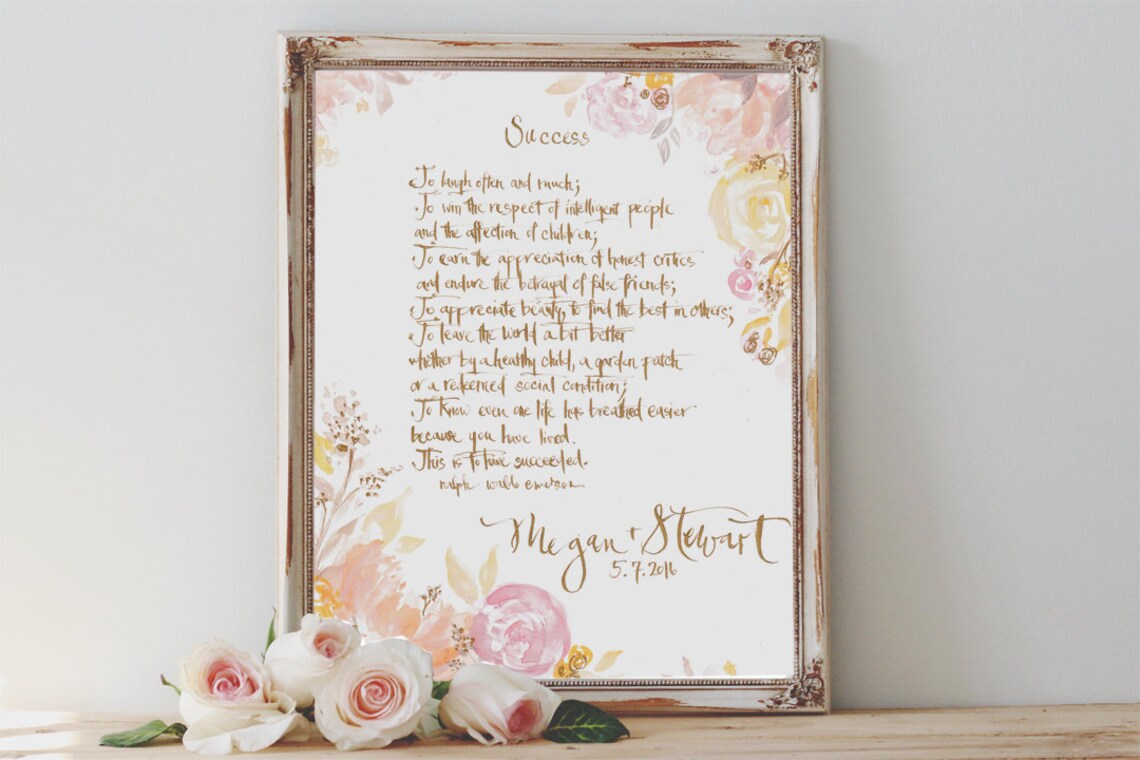 Custom Calligraphy Hand-painted Poetry-