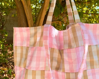 Borsa tote grande in patchwork Palaka