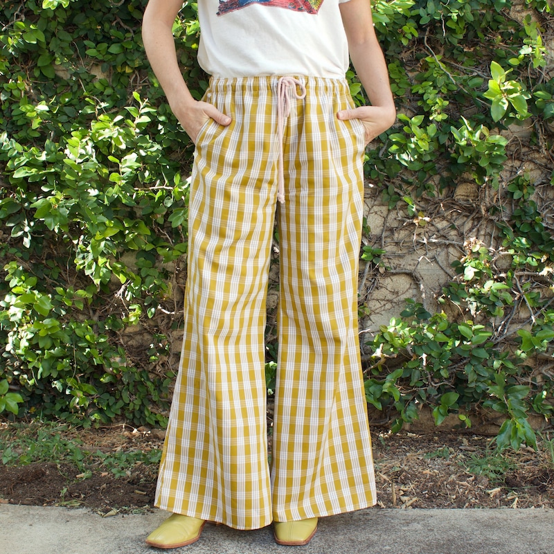 Plaid Flare Trousers - XS/S