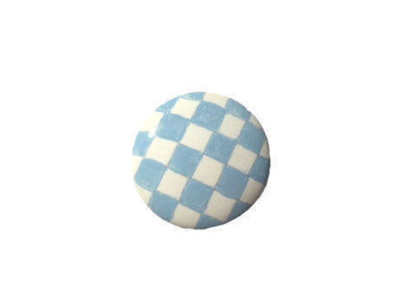 Checkered Wooden Hand Painted Drawer Pulls Cabinet Knobs Etsy