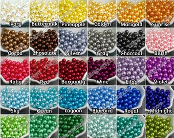 40+ Colors Pearls Centerpiece - Vase Filler Pearls, Hand Dyed No Hole Pearls, Floating Candle Centerpiece, Wedding Centerpiece, Jumbo Pearls