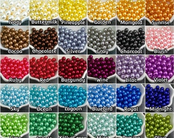 40+ Colors Floating Pearls No Hole Beads - 8 Size Available - Faux Pearls, Jumbo Pearls, Vase Fillers Pearls, Floating Pearls Centerpiece