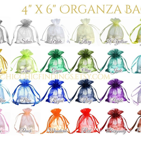 4x6 Inches Organza Bags Wedding Favor Bags Party Gift Bags Candy Bag Jewelry Pouch Drawstring Bag Gift Packaging Bag