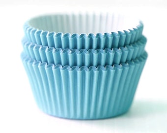Solid Light Aqua Blue Aqua Cupcake Liners