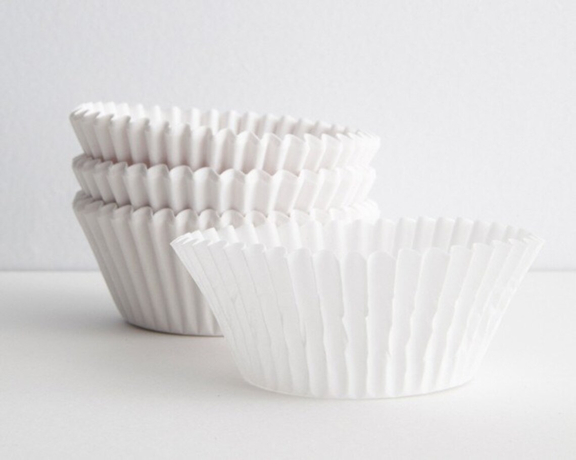 Solid White Cupcake Liners Etsy