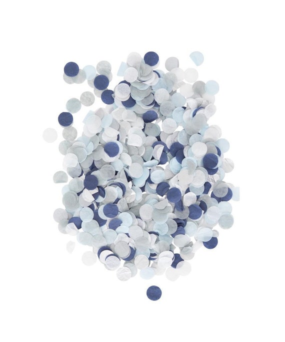 Winter Navy Dusty Blue Grey White Tissue Paper Confetti | Etsy