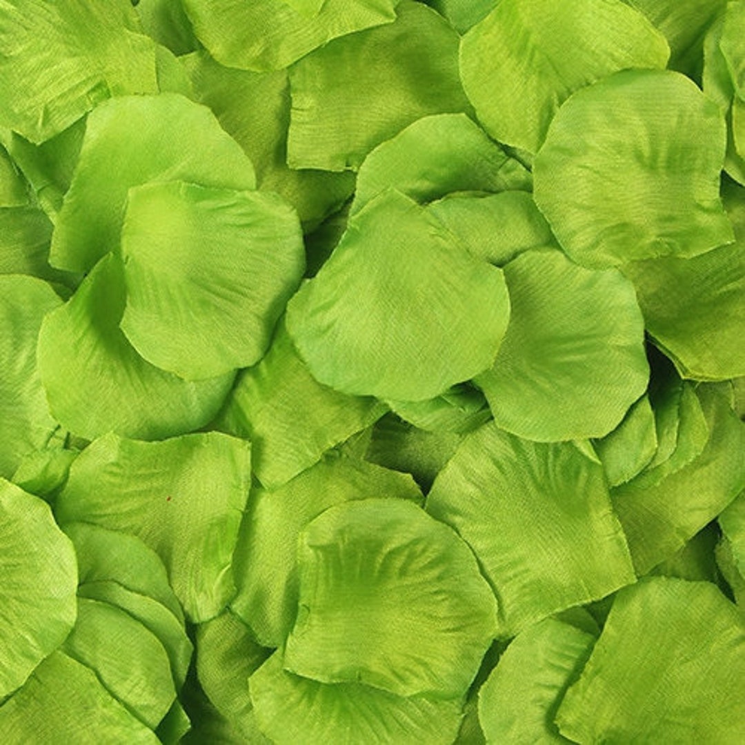 Lime Green Rose Petals, Silk Rose Petals, DIY Aisle Runner, Rose Petal