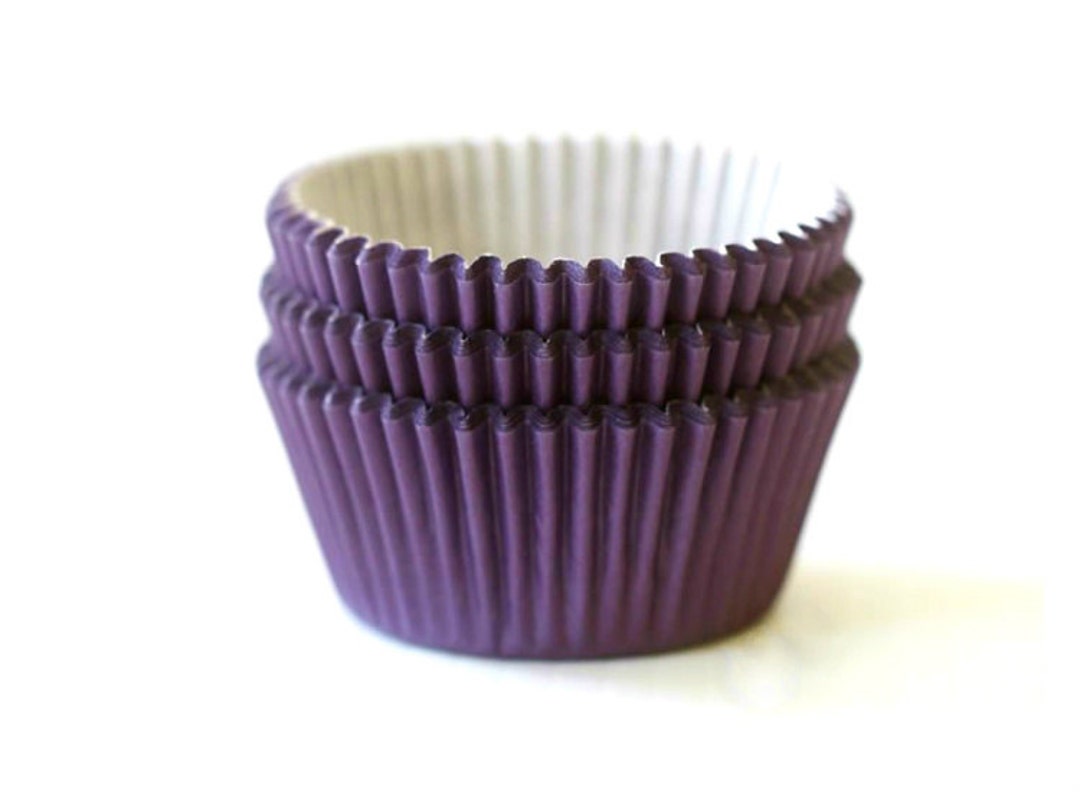 Mini Purple Solid Color Cupcake Liners Etsy
