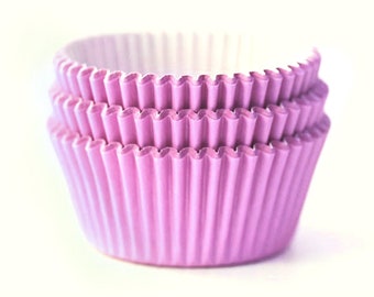 Solid Heliotrope Light Purple Pink Cupcake Liners