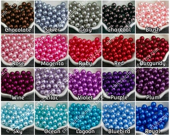 Mixed Size Vase Filler Pearls - Pearls Centerpiece, Wedding Floating Centerpiece, Faux Pearls, Jumbo Pearls, No Hole Pearls