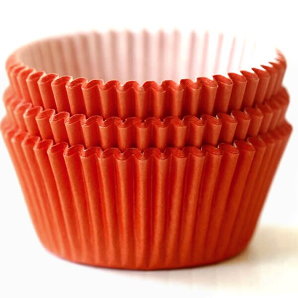 Orange Cupcake Liner Etsy