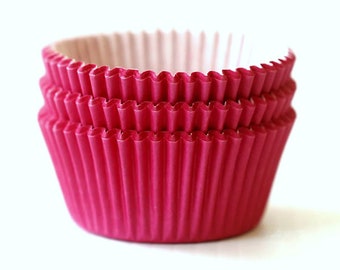 Solid Hot Pink Cupcake Liners