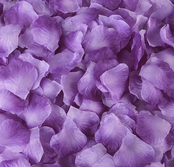 Lilac To Purple Rose Petals Silk Rose Petals Diy Aisle Etsy