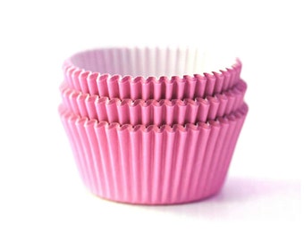 Mini Pink Solid Color Cupcake Liners