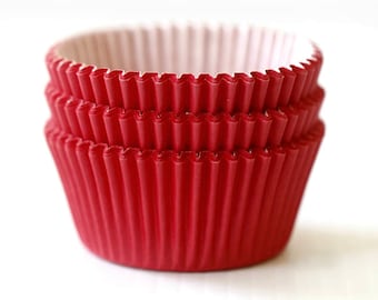 Solid Red Cupcake Liners