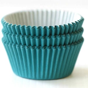 Solid Teal Turquoise Aqua Blue Cupcake Liners