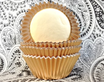 Mini Gold Foil Cupcake Liners