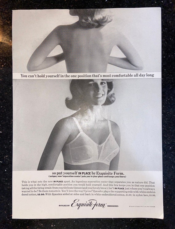 1962 Vintage Print Ad for Exquisite Form Bras put Yourself in