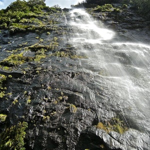 Waterfalls mist photography print mountains sunshines glow &quot;Waterfalls Mist&quot;