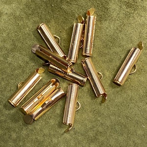 10 4x16mm Light Gold End Bars, Finishing Findings, Clasp Component