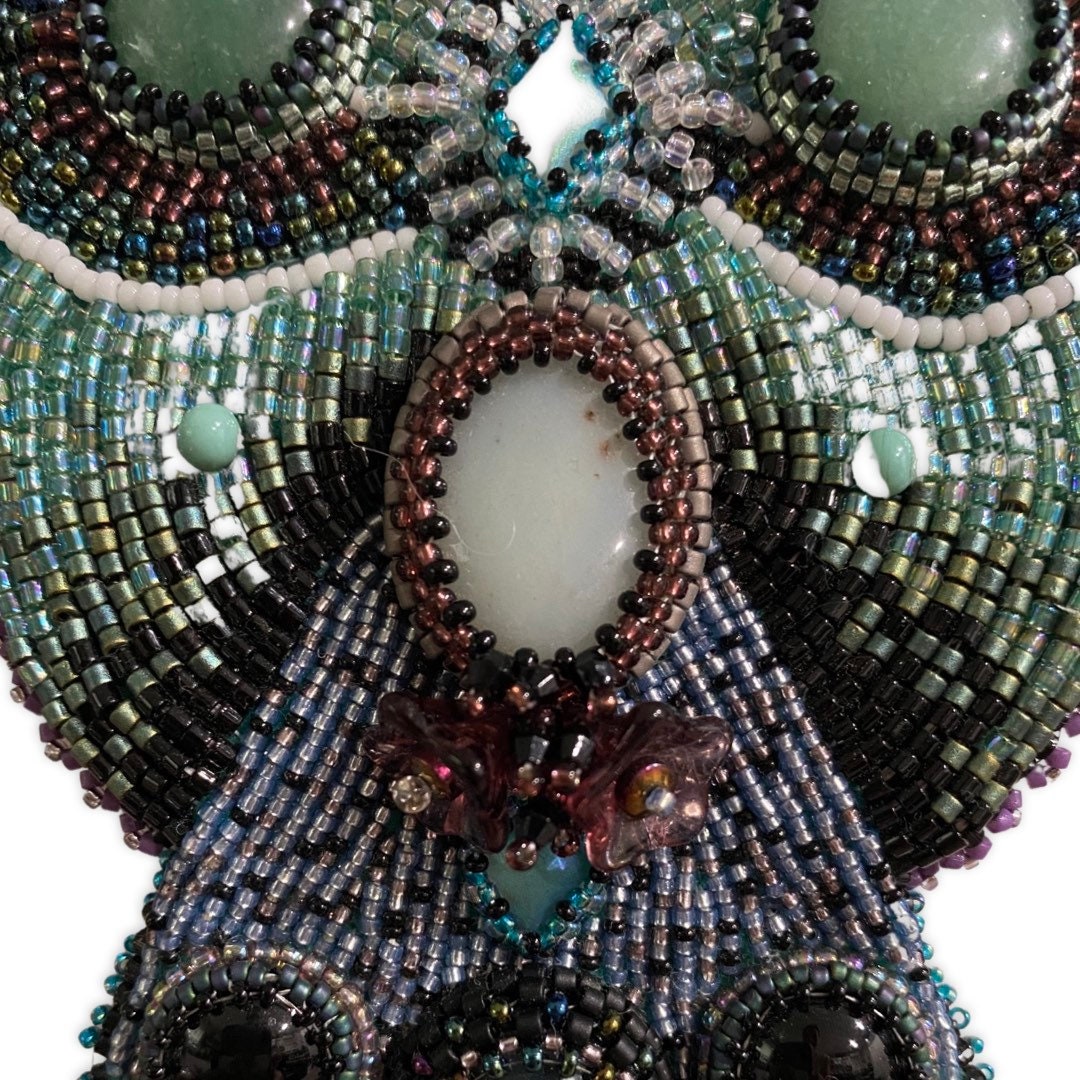 Bead Embroidery Statement Handmade Necklace Jewellery