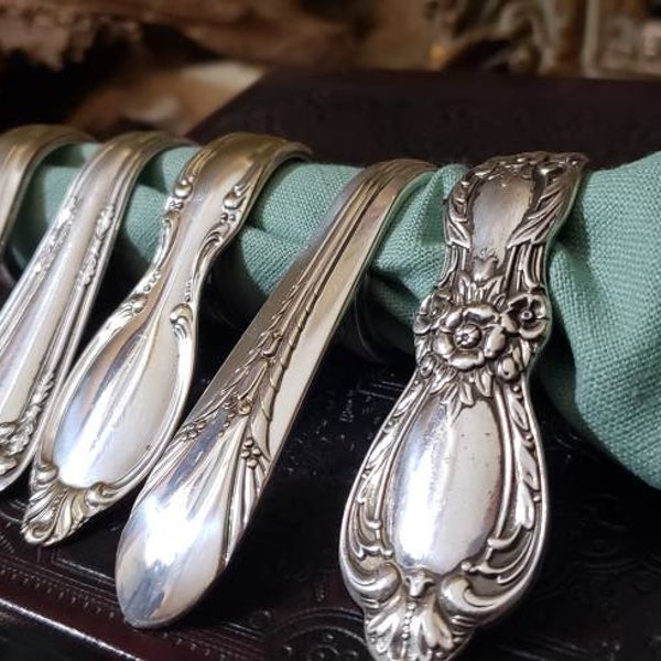 Vintage Sterlingplate Spoon Napkin Rings