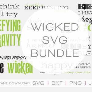 Wicked the Musical, Wicked SVG-bundel, Wicked Broadway, Everyone Verts, A Chance to Fly, Defying Gravity, Broadway, Musical, SVG-bestanden